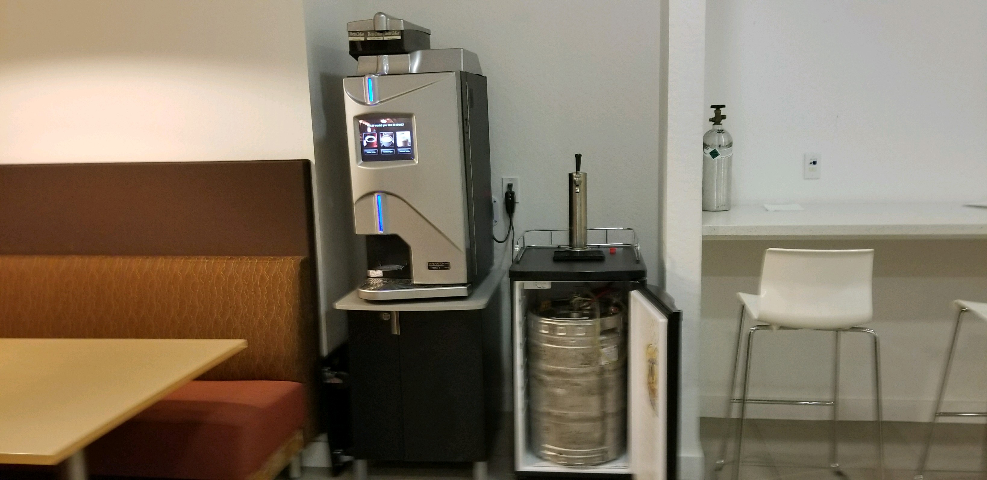 Coffee and beer at work